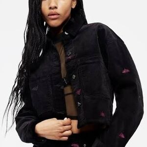 Disturbia Women's Black Corduroy Jacket Size 10